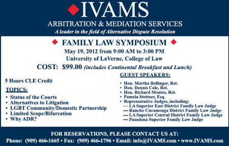Family Law Symposium<br />May 19, 2012 9AM – 3PM